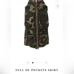 Camouflage Cargo Skirt (no stretch)
